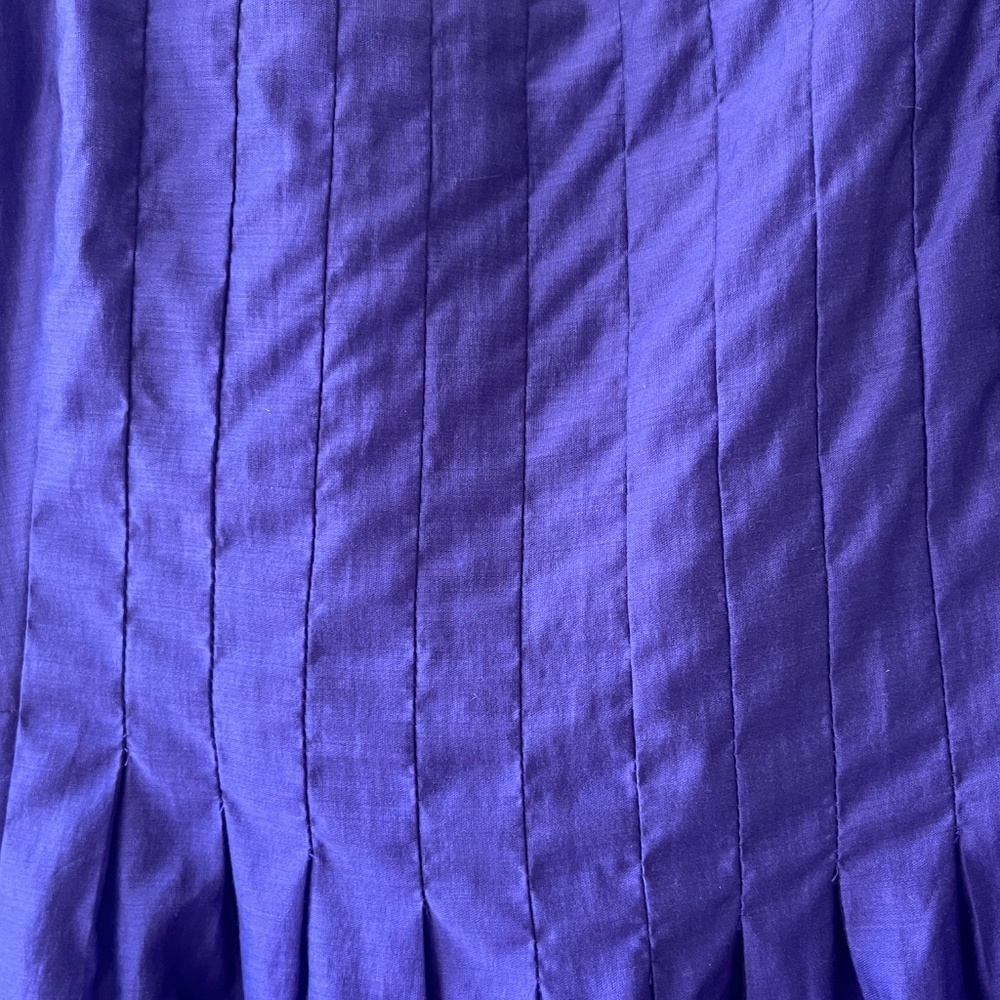Banana Republic Sz 8 Pleated Purple Camisole Tank‎ Top Lined Back Zip Tencel - Picture 5 of 9